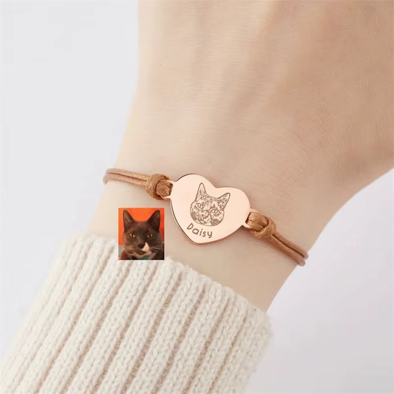 Le Bracelet Souvenir — Portrait gravé personnalisé